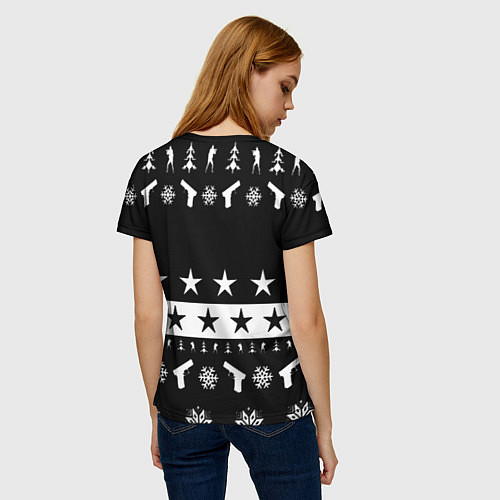 Женская футболка Counter strike winter is coming / 3D-принт – фото 4