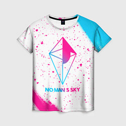 Женская футболка No Mans Sky neon gradient style