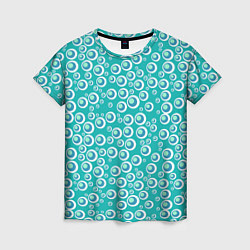 Женская футболка Бирюзовые пузыри