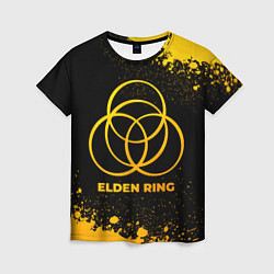 Женская футболка Elden Ring - gold gradient