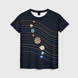 Женская футболка Парад планет 2024