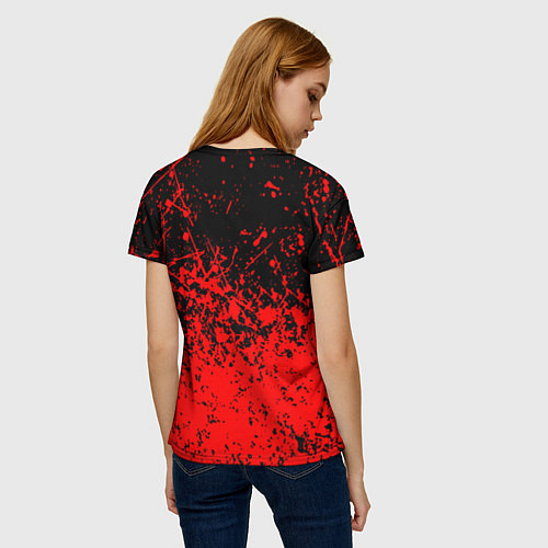Женская футболка Ссср в красках серп и молот / 3D-принт – фото 4