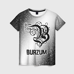 Женская футболка Burzum glitch на светлом фоне