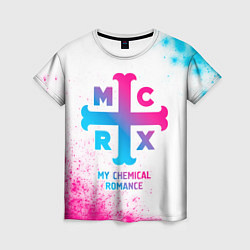 Женская футболка My Chemical Romance neon gradient style