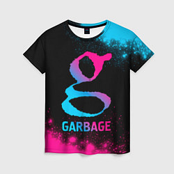 Женская футболка Garbage - neon gradient