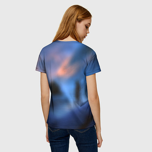Женская футболка Ведьмак лого волка / 3D-принт – фото 4