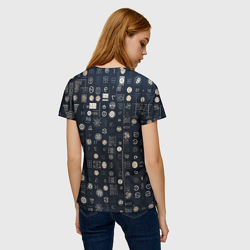 Женская футболка Загадка ребус из цифр и знаков / 3D-принт – фото 4