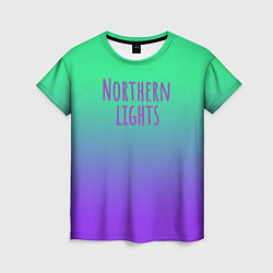 Женская футболка Northern lights gradient