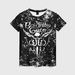 Женская футболка Baldurs gate 3 - black and white