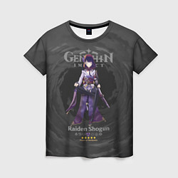 Женская футболка Raiden Genshin Impact