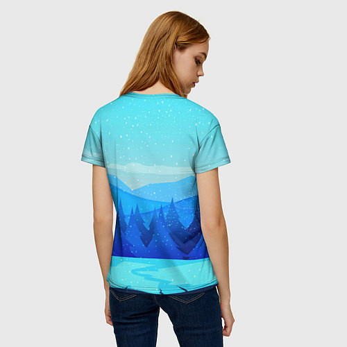 Женская футболка Дракон с подарком новый год / 3D-принт – фото 4