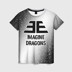 Женская футболка Imagine Dragons glitch на светлом фоне