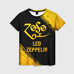 Женская футболка Led Zeppelin - gold gradient