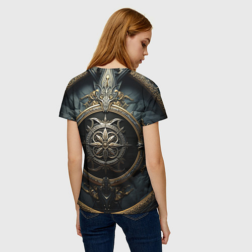 Женская футболка Сова в викинг-стиле / 3D-принт – фото 4