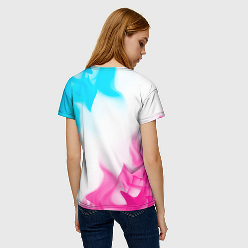 Женская футболка Lifan neon gradient style / 3D-принт – фото 4