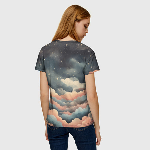 Женская футболка Сказочное небо / 3D-принт – фото 4