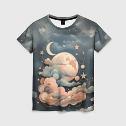 Футболка женская Волшебное ночное небо, цвет: 3D-принт