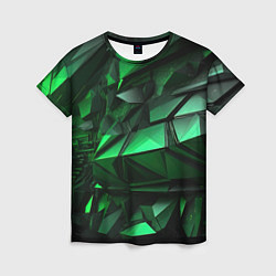 Женская футболка Green abstract