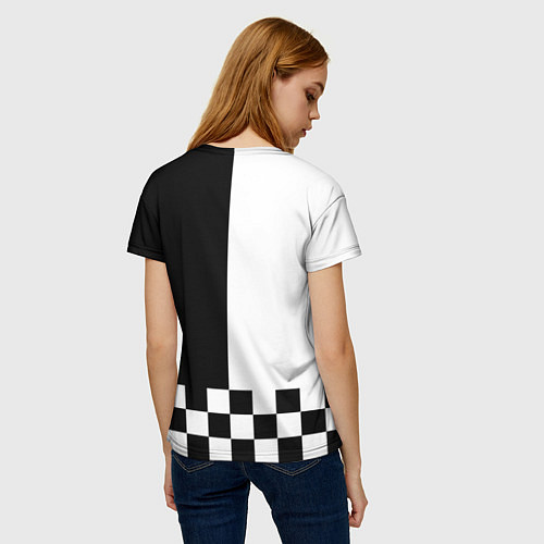 Женская футболка Шахматный конь / 3D-принт – фото 4