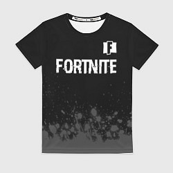 Футболка женская Fortnite glitch на темном фоне посередине, цвет: 3D-принт