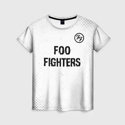 Женская футболка Foo Fighters glitch на светлом фоне посередине