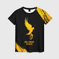 Женская футболка Hollywood Undead - gold gradient