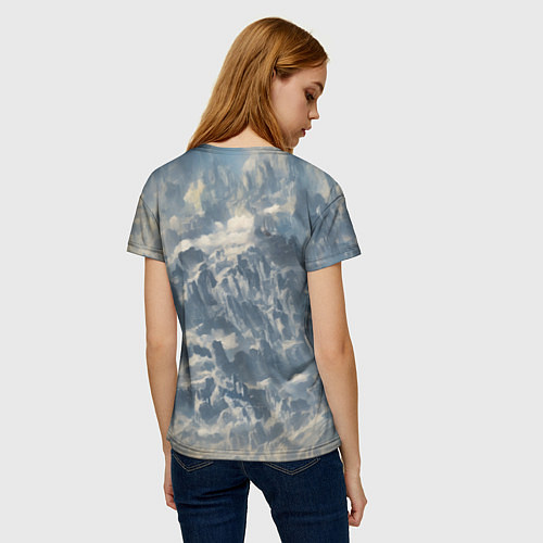 Женская футболка Синий ксеноморф / 3D-принт – фото 4