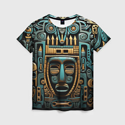 Женская футболка Орнамент с маской в египетском стиле