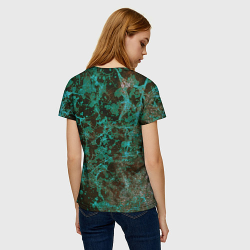 Женская футболка Абстракция - водоросли / 3D-принт – фото 4