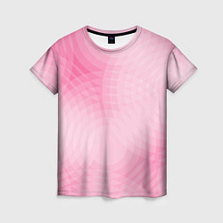 Футболка женская Абстракция с розовыми кругами, цвет: 3D-принт