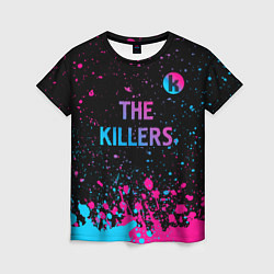 Женская футболка The Killers - neon gradient посередине