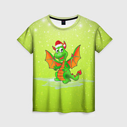 Женская футболка Зеленый дракошка