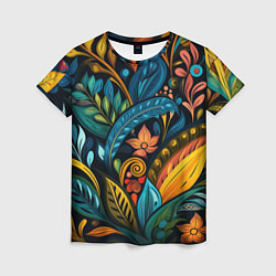 Женская футболка Растительный узор в бразильском стиле