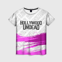 Женская футболка Hollywood Undead rock legends посередине