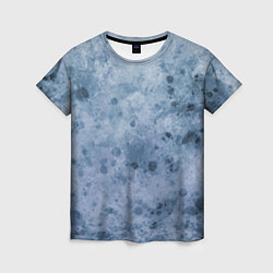 Женская футболка Абстракция - сине-серая грусть