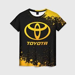 Женская футболка Toyota - gold gradient