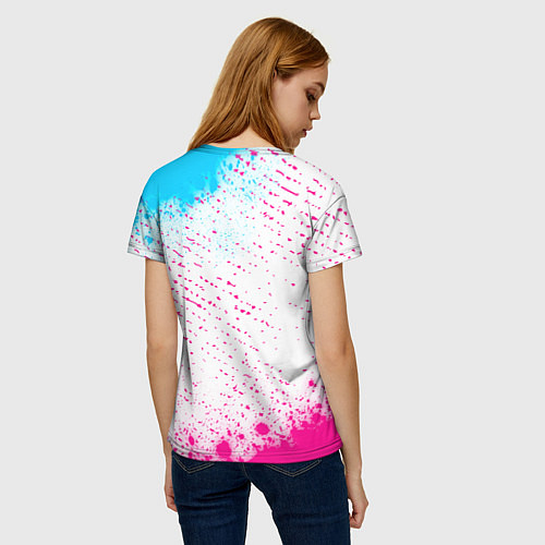 Женская футболка Elden Ring neon gradient style / 3D-принт – фото 4