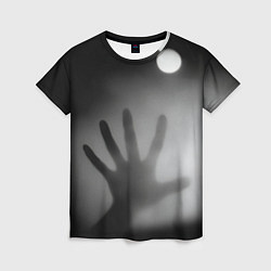 Женская футболка Рука в ночном тумане