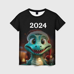 Женская футболка Дракон символ года 2024