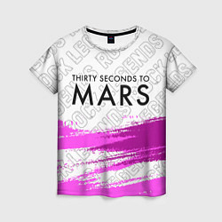 Футболка женская Thirty Seconds to Mars rock legends посередине, цвет: 3D-принт