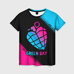 Женская футболка Green Day - neon gradient