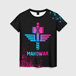 Футболка женская Manowar - neon gradient, цвет: 3D-принт