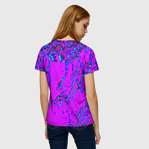 Женская футболка Among us storm neon / 3D-принт – фото 4