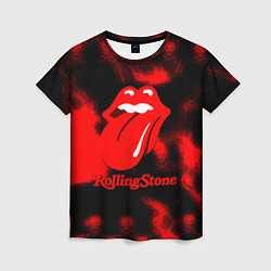 Футболка женская Rolling Stone rock, цвет: 3D-принт