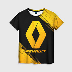 Женская футболка Renault - gold gradient