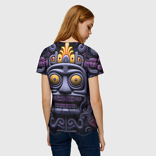 Женская футболка Орнамент в стиле ацтеков / 3D-принт – фото 4