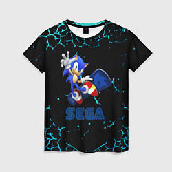 Женская футболка Sonic sega game