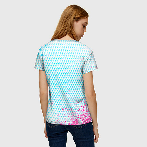 Женская футболка Suzuki neon gradient style / 3D-принт – фото 4