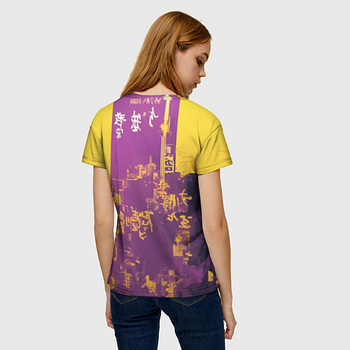 Женская футболка Желтый андроид / 3D-принт – фото 4
