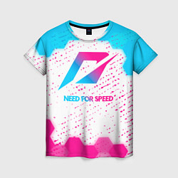 Женская футболка Need for Speed neon gradient style
